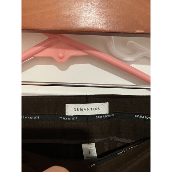 Semantiks Women's Straight Leg Dress Pants, Dark Brown, Size 8 - Picture 3 of 3